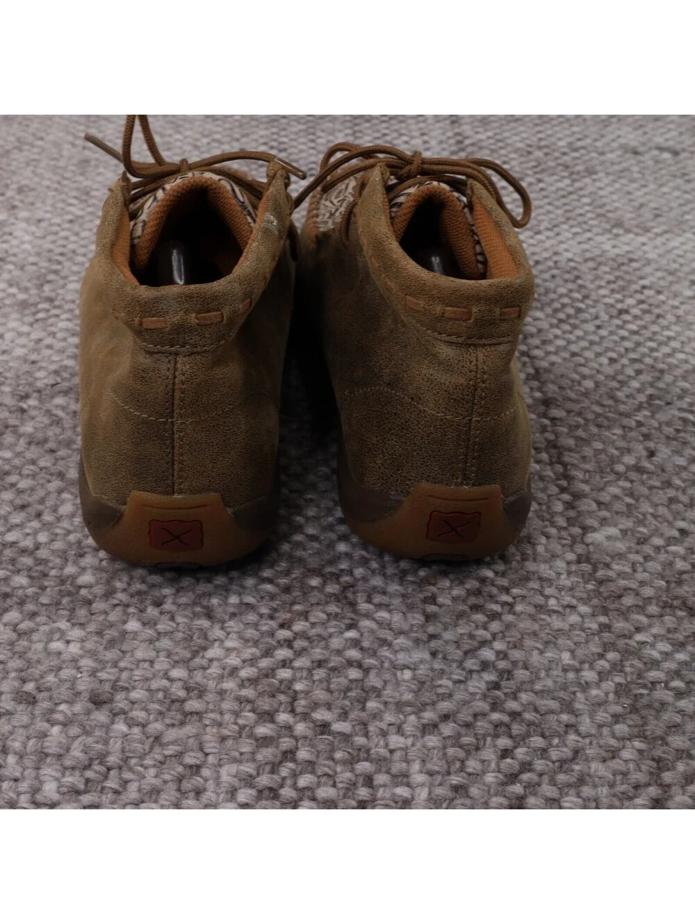 Twisted X Driving Moc Womens 9 M WDM0030 Brown Tooling Leather Chukka Shoes US 9